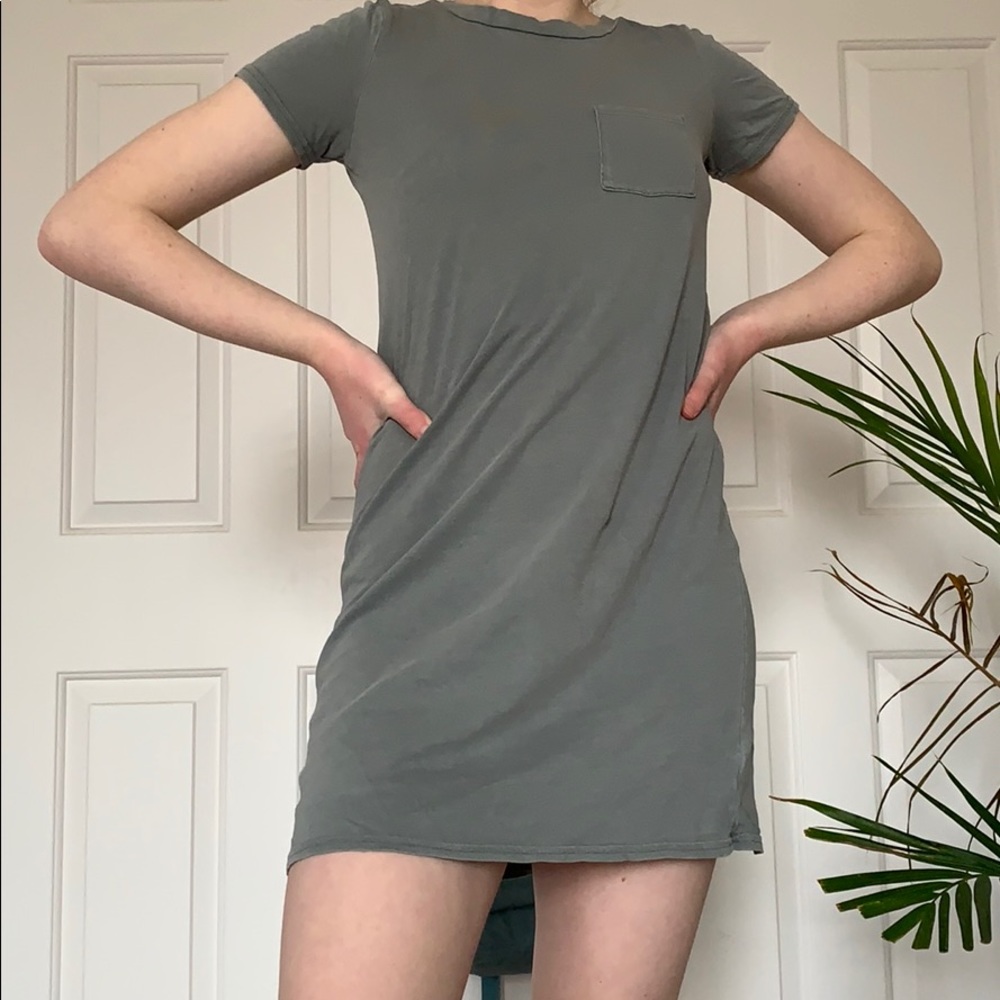 Olive Green T-Shirt Dress